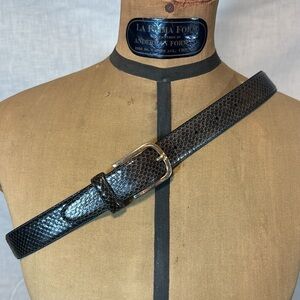 Black snakeskin belt